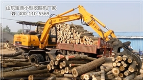 山东宝鼎小型挖掘机厂家轮式抓木机产品