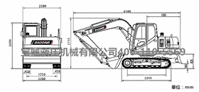 宝鼎80小型挖掘机车型尺寸