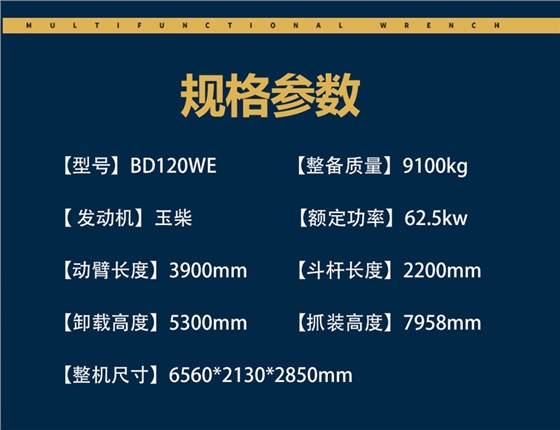 宝鼎BD120WE轮式抓木机