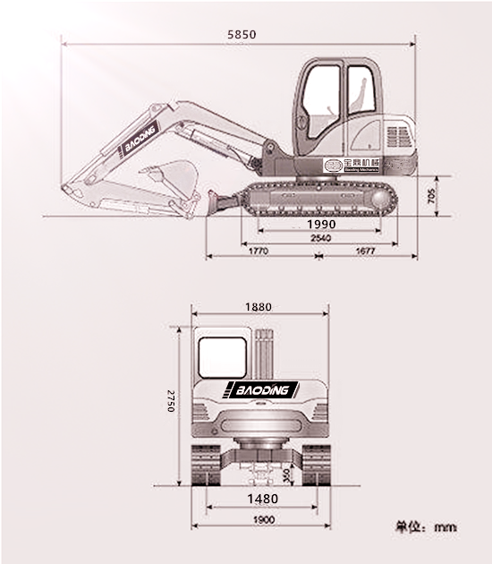 宝鼎60<a href='/product/' class='keys' title='点击查看关于挖掘机的相关信息' target='_blank'>挖掘机</a>参数