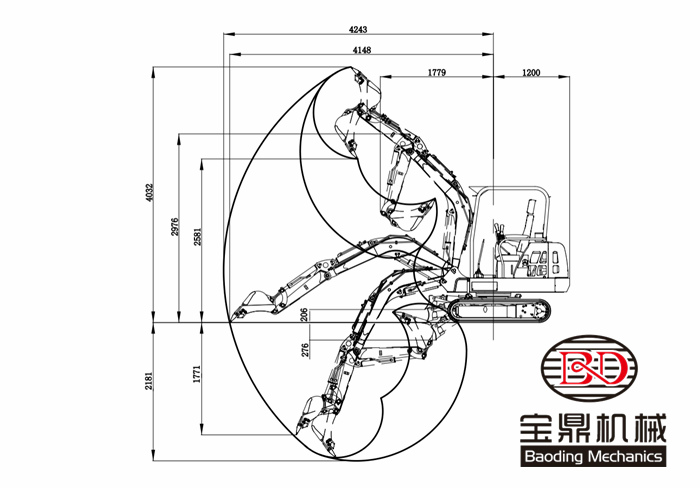 宝鼎23微型挖掘机工作参数