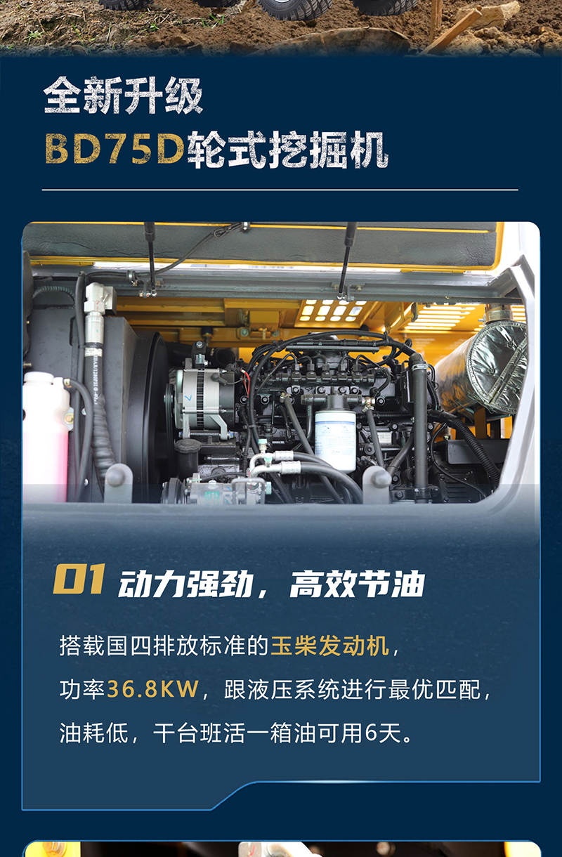 宝鼎BD75D轮式挖掘机