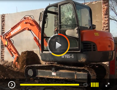 宝鼎小型挖掘机履带65-6在河北藁城施工视频