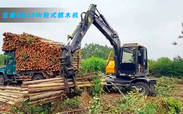 出租业者用户快看 木材市场多功能轮式抓木机推荐